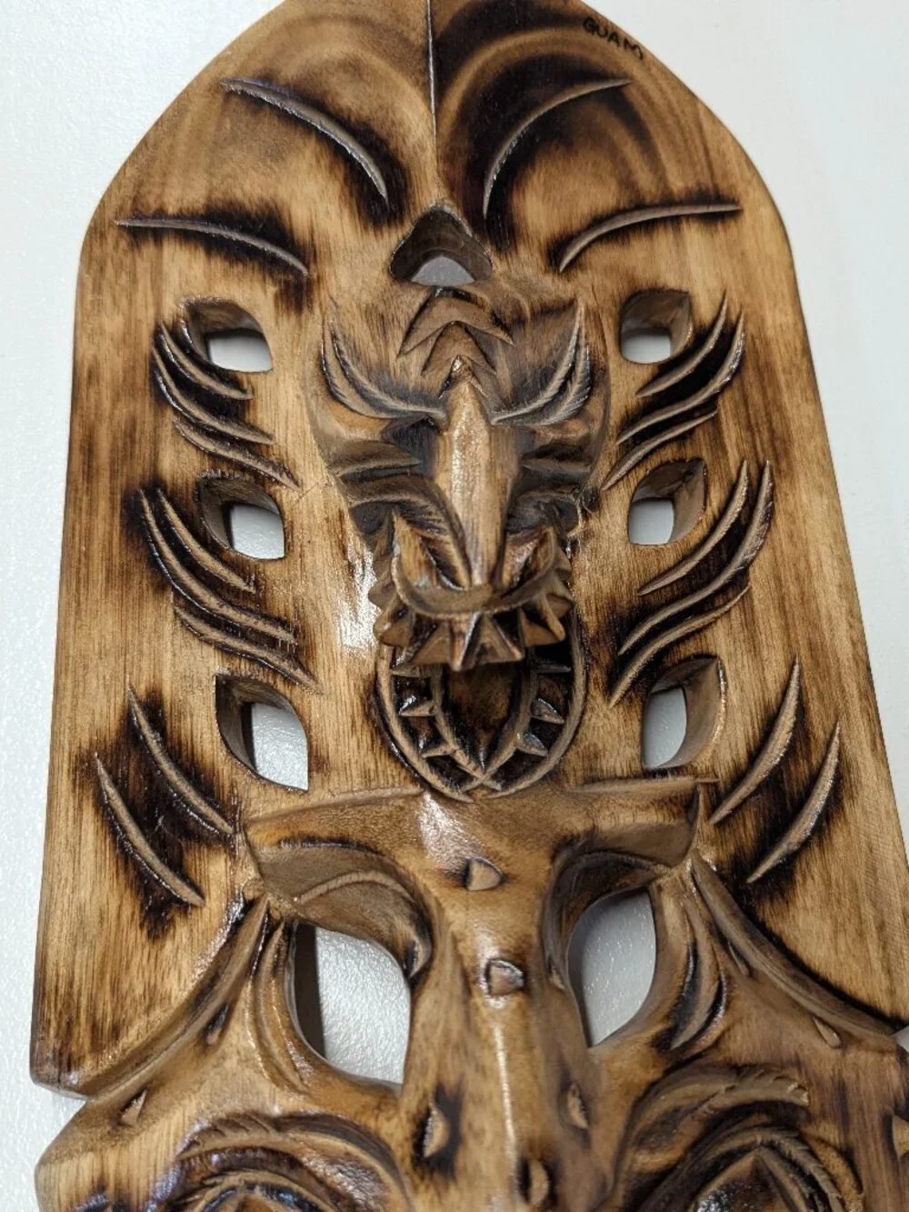 Creepy Handcarved Wooden Tribal Mask